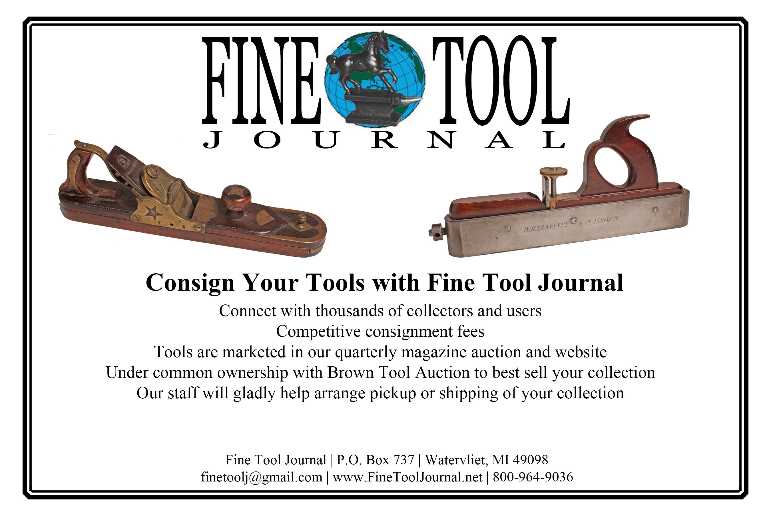 Consign FTJ Antique Tools Ad